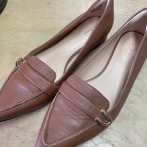 Clarks Women's Tan Leather Loafers